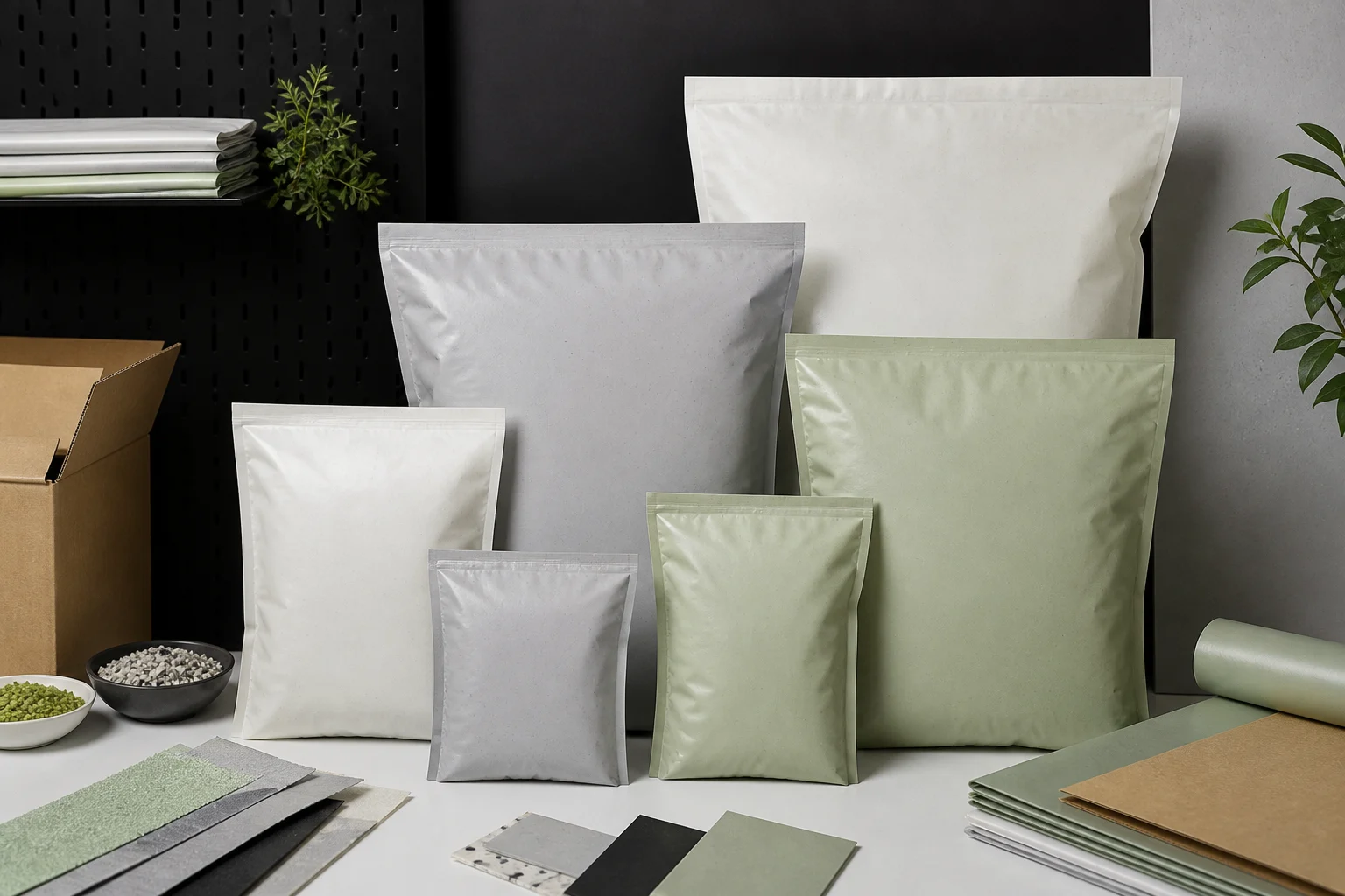 Recycled-material mailer configuration