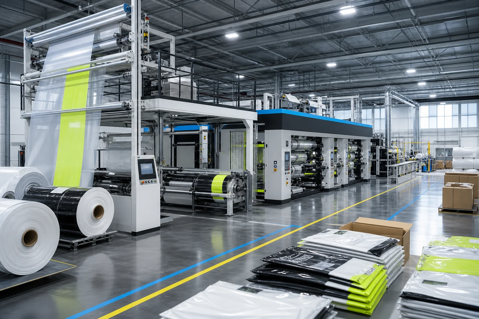 Poly mailer production workflow